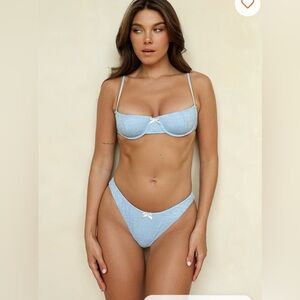 Light blue dippin daisy bikini bottom.